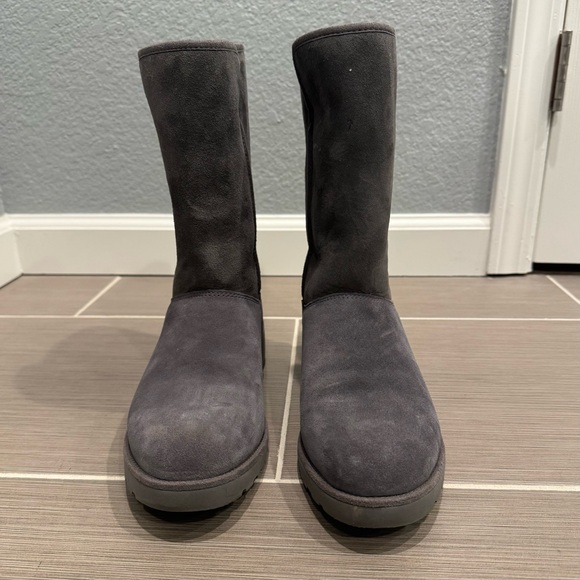 UGG W Amie Grey Boots - Picture 4 of 11